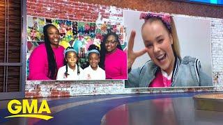 JoJo Siwa surprises 2 Nebraska students who started their own business l GMA