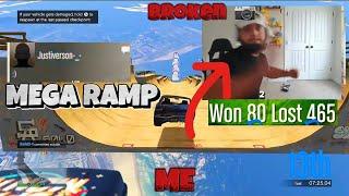 WORST MEGA RAMP Race in Gta 5 HISTORY (I broke my faceCam) Dont play this….