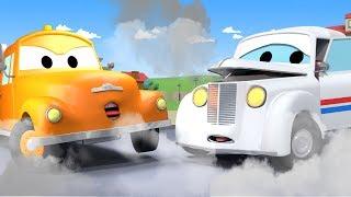 Tom The Tow Truck and Peter The Post Car in Car City | Car & Truck construction cartoon for children