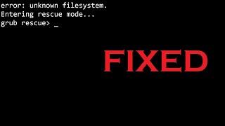 Fix Unknown Filesystem Error While Installing Linux