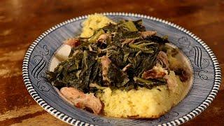 DELICIOUS Southern Style MIXED GREENS Paired with CORNBREAD!