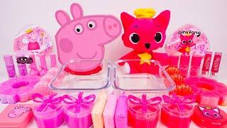 Peppa Pig & Pinkfong Mixing Random Cute | Peppa Pig Slime Mixing | HP Slime