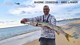 ULTRA LIGHT SHORE JIGGING - COLOMBO - SRI LANKA SURF FISHING | SHIMANO TWIN POWER XD - DUO JIGS