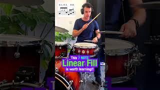 This 7 Note Linear Fill is Worth Learning! - Drum Lesson #drumlessons #drumlesson #lineardrumlesson