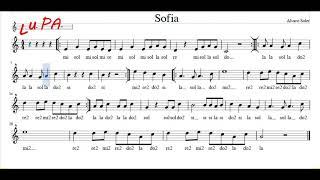 Sofia - Flauto dolce - Spartito - Note - Karaoke - Instrumental - Canto - Musica