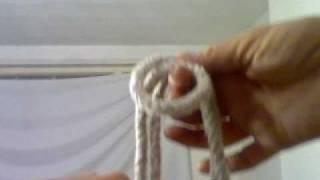 Double constrictor knot tied in a bight