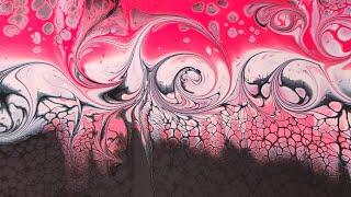 #151 Beautiful magenta and black swipe & swirl!! Must see!!