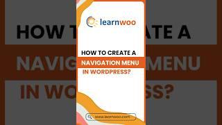How to Create a Navigation Menu in WordPress? #shorts #wordpress