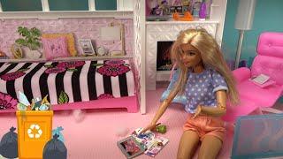Barbie's Messy Dream House and Organized Mess Stories w Barbie Sister Chelsea and Barbie's Baby