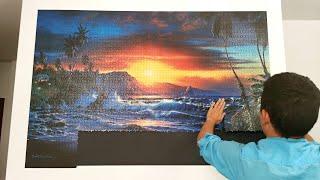 Hanging large jigsaw puzzles on the wall - magnetic montage [4K]