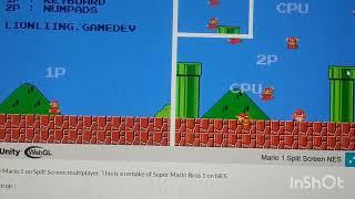 v8 Mario 1 Split Screen NES HTML5 - Link in Description -- 3 jan 2024