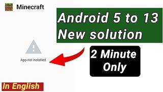  How to fix App Not Installed Problem fix all devices 2023  Minecraft