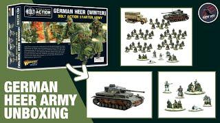 GERMAN HEER WINTER ARMY UNBOXING - Bolt Action Starter Army - A Fantastic Set Of Miniatures!