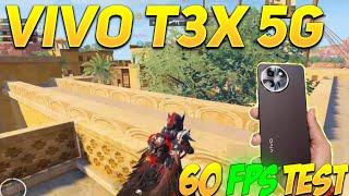 VIVO T3X 5G BGMI TEST 60FPS  | VIVO T3X PUBG TEST 60FPS | VIVO T3X 5G PUBG BGMI TEST