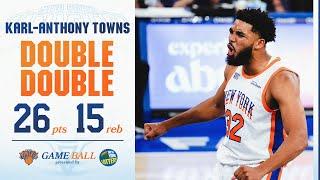 Karl-Anthony Towns shines with 26 PTS & 15 REB against the Brooklyn Nets | November 17th, 2024