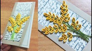 Easy, Quick and Beautiful Paper Quilling Card | Paper Quilling Flower card