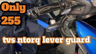 how to install handle guard tvs ntorq ! Brake lever guard for tvs ntorq #bike