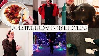 SNOW DAY FRIDAY VLOG! ️ work day in my life, healthy meals, festive light show, cozy date night