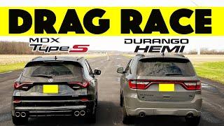 2024 Acura MDX Type S Races Dodge Durango Hemi, humiliation follows. Drag and Roll Race.