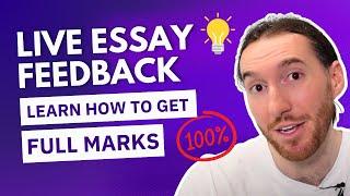 How to Get Full Marks in English | Essay Feedback Q&A