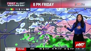 Snow, ice headed for north Georgia Friday