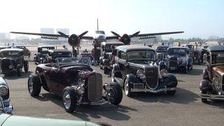 Hot Rods on the Tarmac at Lyon Air Museum (2024) - Drive-Ins and Leaving