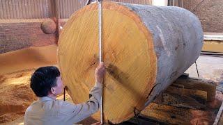 Amazing Sawmill Machines Working - Awesome Wood Cutting Skills Snd Fastest Wood Sawing Machine