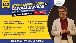 #Episode142 #YouTubeLive​: Stock Market Sawaal Jawaab with #AvadhutSathe