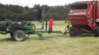 Paul Gunther Contractings Massey Ferguson 7619, Welger Round Baler and Mchale 991 round bale wrapper