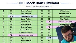 SO I SIMMED 50 PFN CINCINNATI BENGALS 1ST ROUND MOCK DRAFTS.................