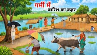 गर्मी  में बारिश का कहर हिंदी कहानी| garmi me barish ka kahar hindi kahani| | Moral Stories|