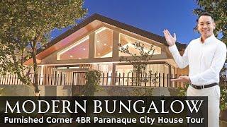 House Tour P91 · "What a UNIQUE Modern Corner BUNGALOW Design!" ·Paranaque 4BR House & Lot for Sale