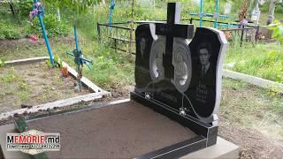 Двойной гранитный памятник с крестом - заказать и купить Флорешты