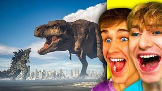 T-REX vs ARMÁDA GODZILLY EXTRÉMNÍ BITVA! + @bouchalreakce7520