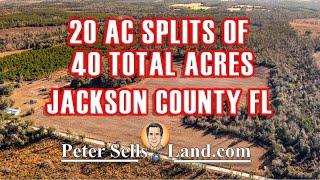 Florida Agricultural Land For Sale! Jackson County - Grand Ridge - 20 Acre Splits of 40 Acres Total