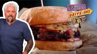 Guy Fieri Eats a RIGHTEOUS Korean-Inspired Umami Burger | Diners, Drive-Ins and Dives | Food Network