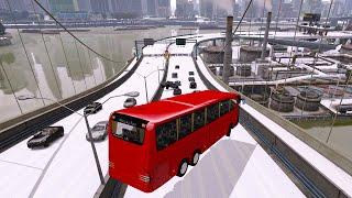 GTA 4 WINTER CRASH TESTING REAL CARS 165