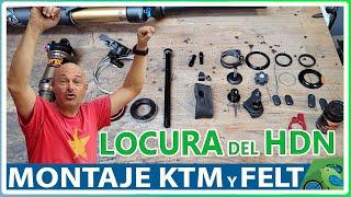 Montaje de KTM y Felt en locura del Hombre de Negro