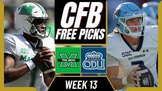 MARSHALL vs OLD DOMINION CFB Picks & Prediction | College Football Free Picks Today