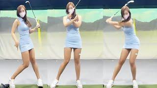 [세로골프TV] KLPGA 최민채 프로의 악성 슬라이스 원인 '스핀아웃' 고치는 레슨 & 실전 스윙 모음 #최민채프로 #미녀골퍼