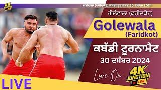 [LIVE] GOLEWALA (FARIDKOT) KABADDI TOURNAMENT 30 DEC 2024