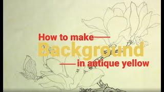 How to make background into antique yellow for painting white flowers