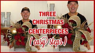 THREE CHRISTMAS CENTERPIECE IDEAS / How To Make A Christmas Centerpiece / Ramon At Home