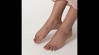 Purpleluck Tamanna rose gold anklet