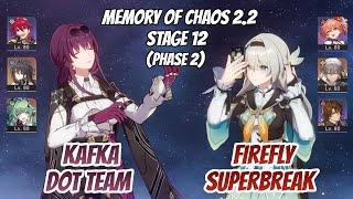 Kafka DoT & Firefly Team w/ Guinaifen Memory of Chaos Stage 12 (3 Stars) | Honkai Star Rail