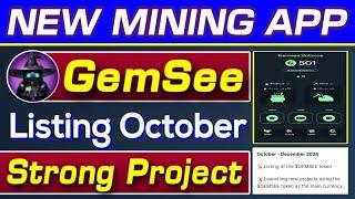 GemSee New Mining Platform 2024 | GemSee Token Listing October | Rizwan Blouch