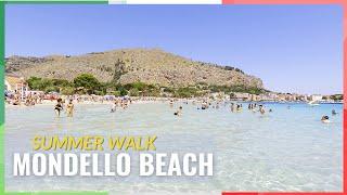 Mondello Beach ️ Palermo, Sicily, Italy walking tour in 4k (2022)