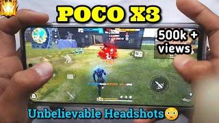 Poco x3 Freefire Gameplay Best Three finger claw || Poco x3 Free fire test gameplay handcam 3 finger