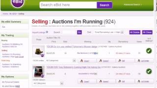 How To Export Your Current Auctions - eBid How To Video