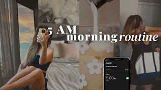 5 am morning routine ️  | healthy +  productive habits (work day edition)